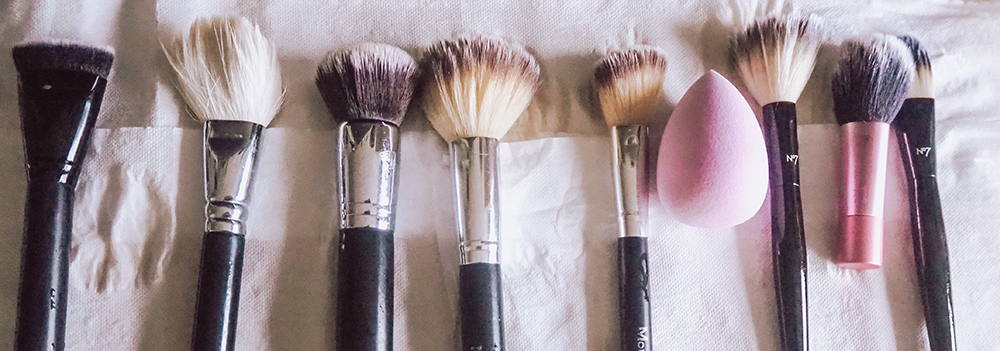 Clean makeup brushes