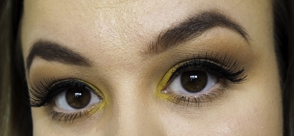 Kylie Jenner yellow eyeshadow inspired makeup look image