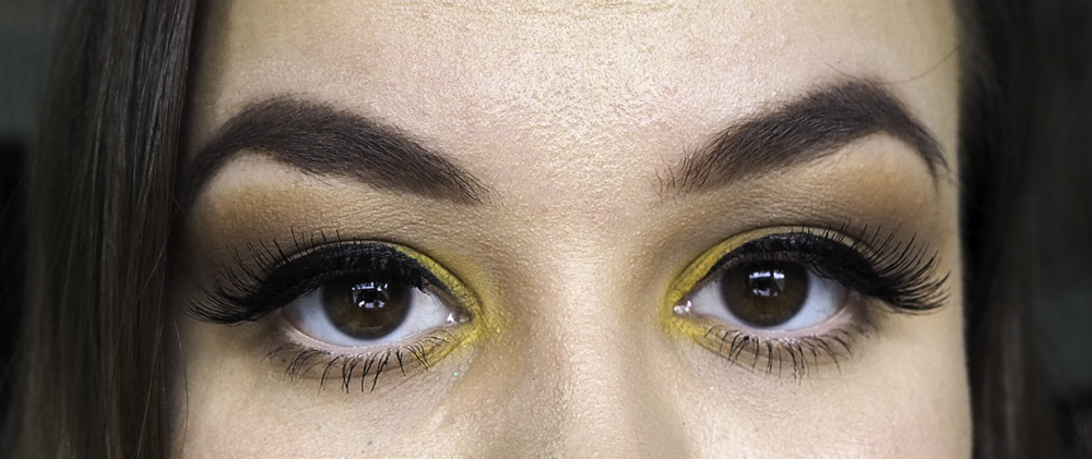 Kylie Jenner yellow eyeshadow inspired makeup look image