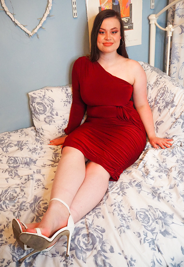 Femme Luxe red midi dress image
