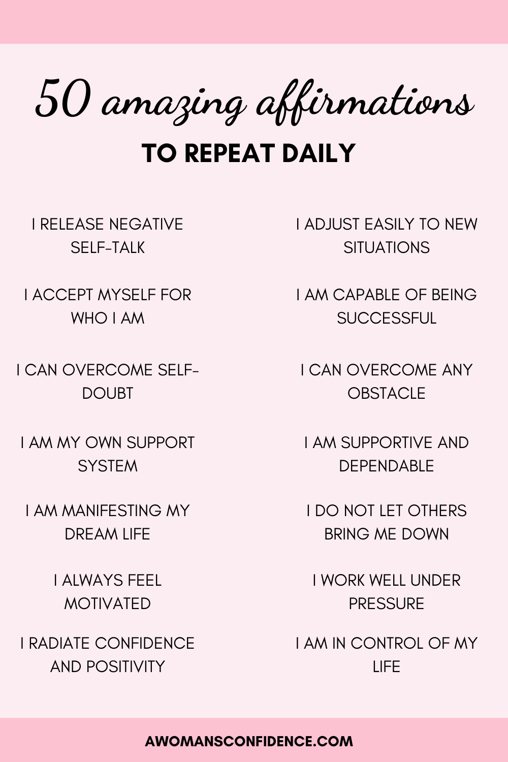 50 amazing affirmations for self-love, success and confidence - A Woman ...