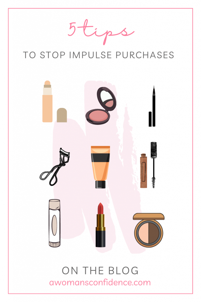 5 tips for stopping impulsive makeup purchases graphic