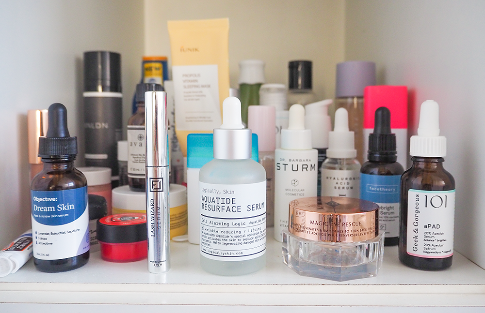 Skincare shelfie image