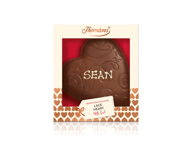 Thorntons personalised chocolate heart image