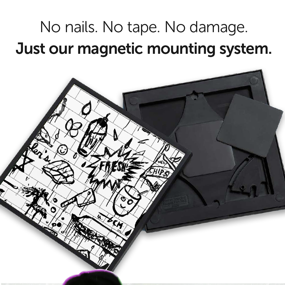 Magnetic photo mounting system