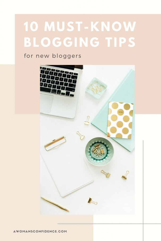 10 must-know blogging tips for new bloggers graphic