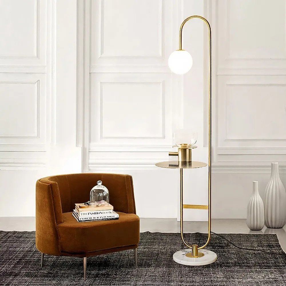 Homary floor lamp with marble base image