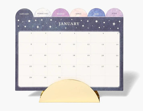 Paperchase Cosmic Wonder Monthly Desktop Calendar image