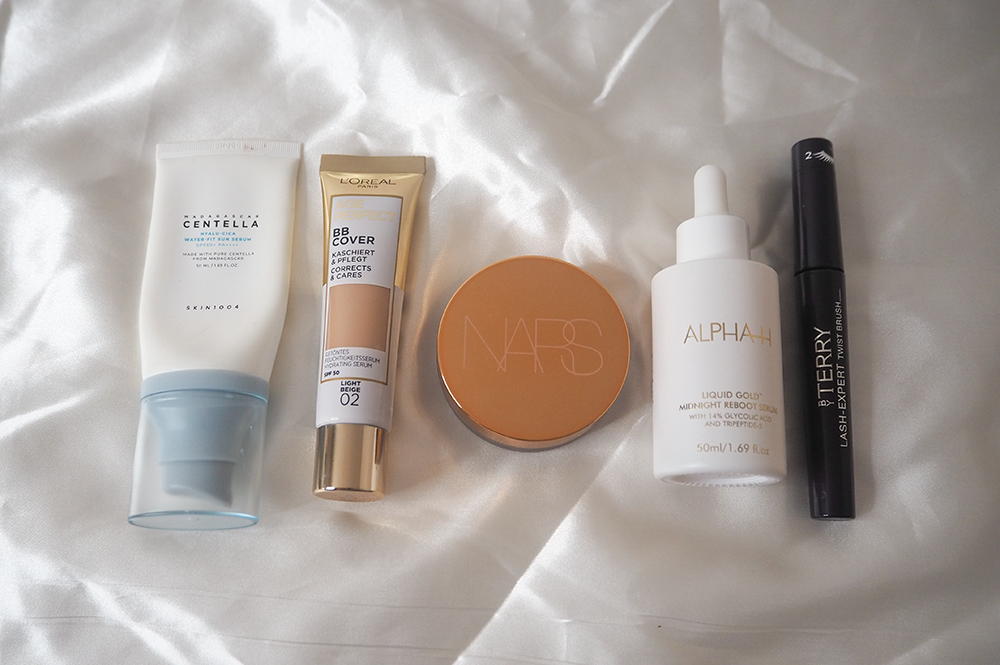 Beauty products flatlay