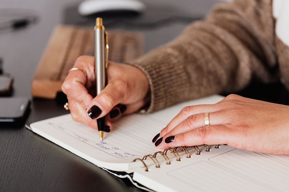 Woman writing image