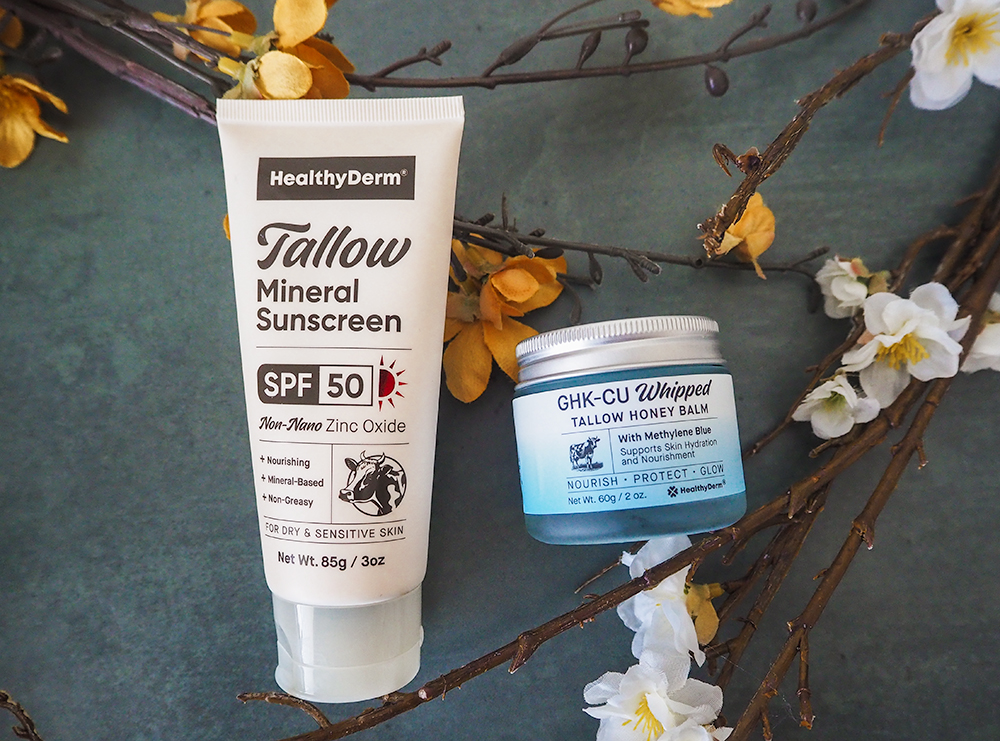 HealthyDerm GHK-Cu Whipped Tallow Honey Balm and Tallow Mineral Sunscreen SPF50 image