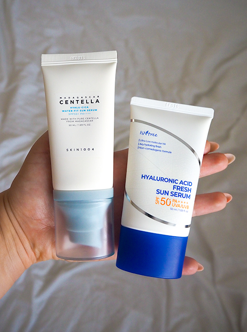 Isntree vs SKIN1004 SPF50 image