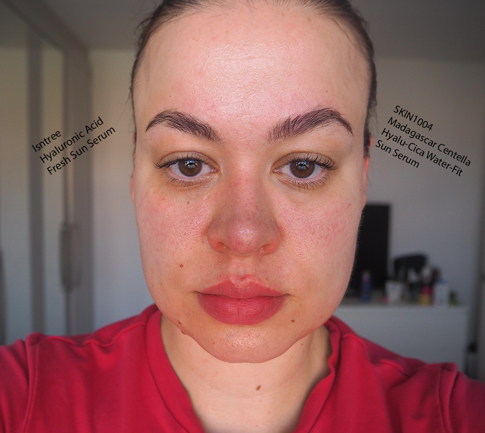 Isntree vs SKIN1004 SPF50 image