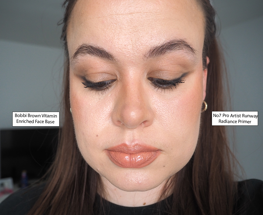 Bobbi Brown vs No7 primer wear test - before image